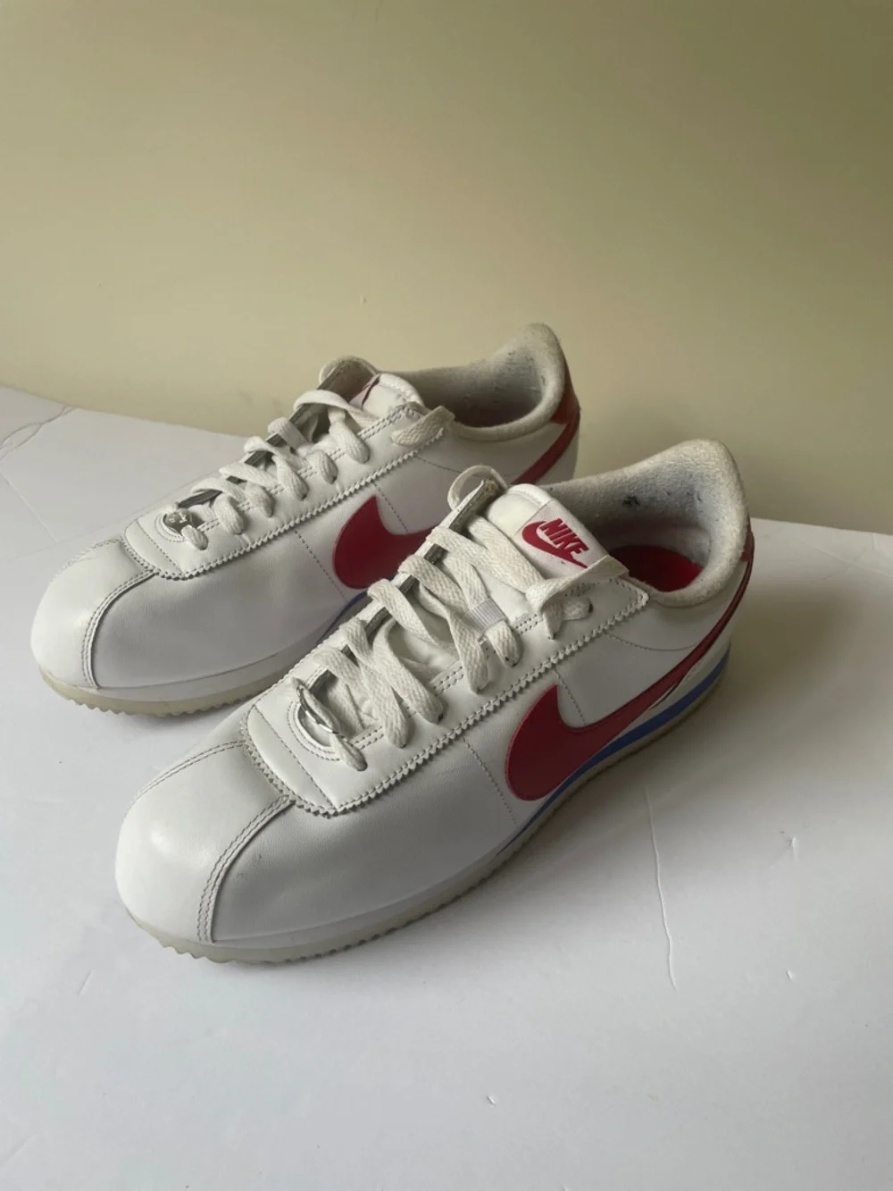Nike Cortez SE Basic Leather OG Forrest Gump White Varsity Red 882254-164 10.5